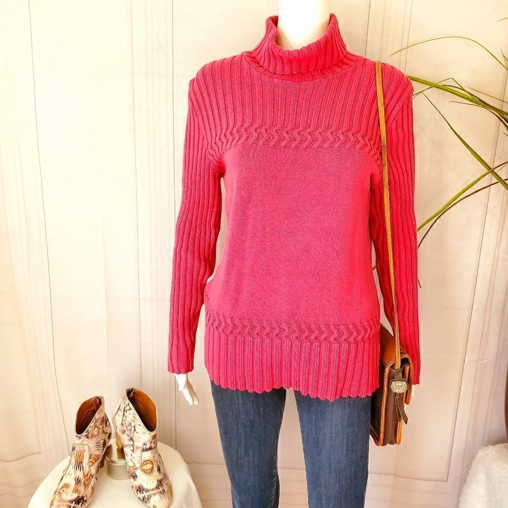Coldwater Creek chunky knit 100% cotton sweater